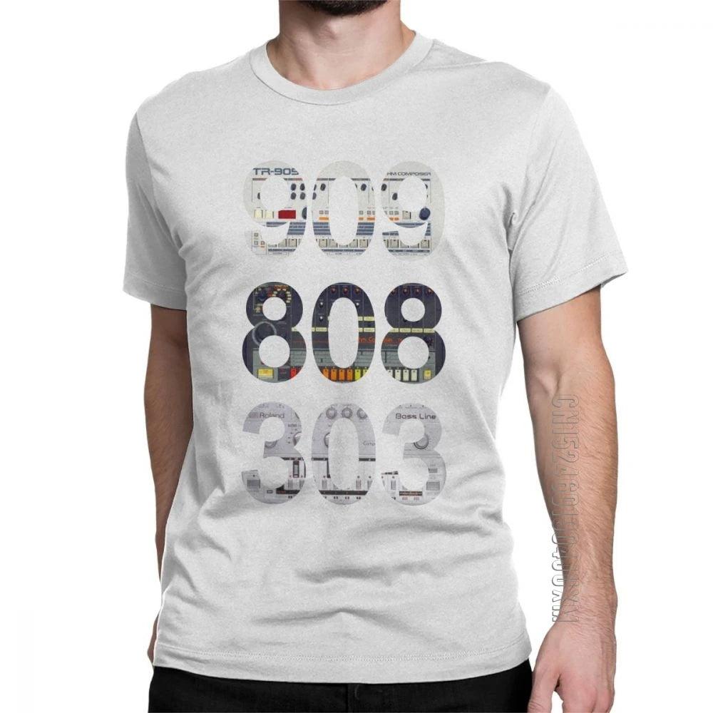 Roland 909 808 303 Classic Synth Drum Machine T Shirt Man Brand Tops Popular O Neck Pure Cotton Tees - Lizard Vigilante