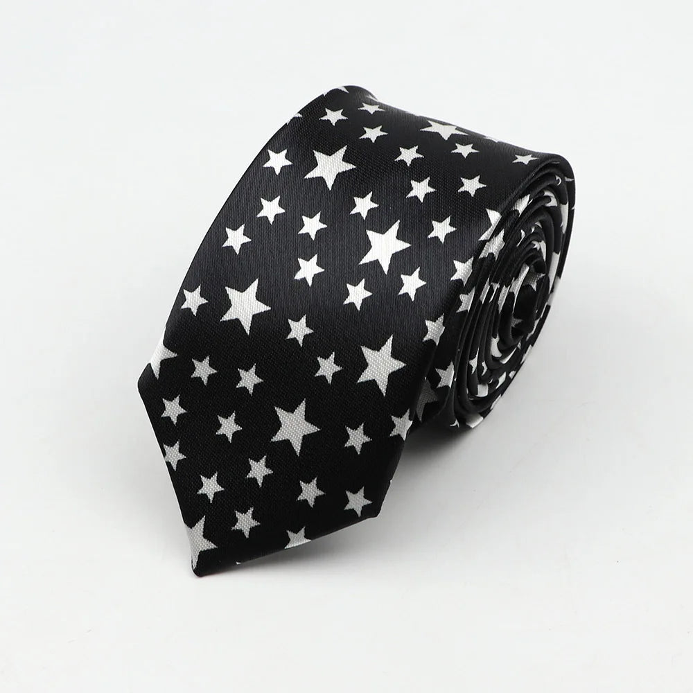 Midnight Soundcheck Skinny Tie – Color Blast Music Notes & Piano Neck Tie For Stage Misfits And Loud Offices