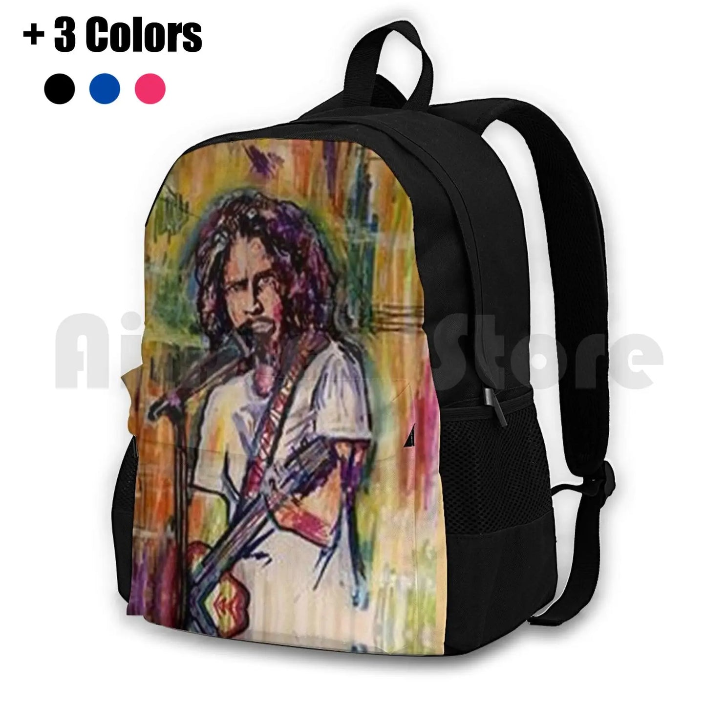 Chris Cornell Tribute Hiking Backpack – Waterproof, Stylish, and Ready for Any Adventure - Premium backpack from Lizard Vigilante - Just $39.99! Shop now at Lizard Vigilante