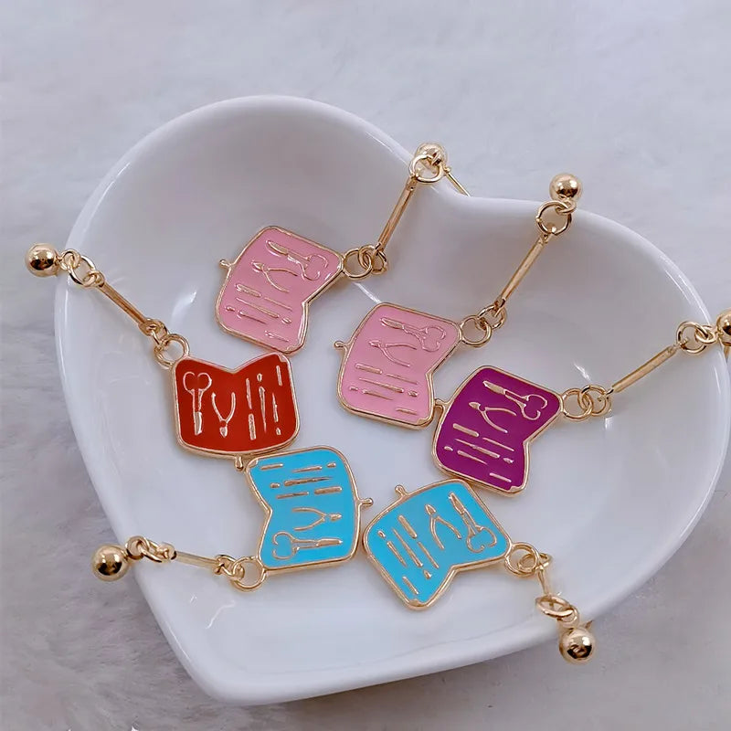 Creative nail salon art nail polish enamel earrings ladies girls gifts