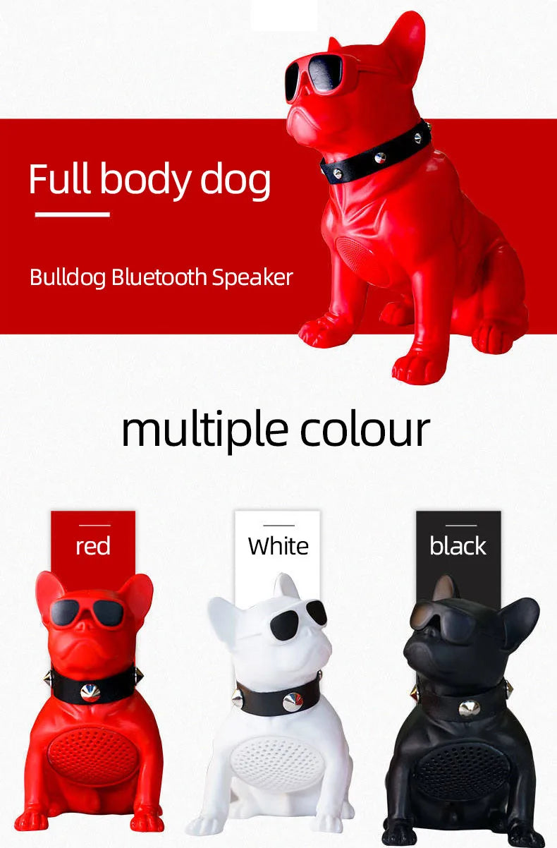 2023 Wireless Bluetooth Speaker  French Bulldog cumputer speakers Portable Stereo Super Bass USB AUX Outdoor Full Dog Subwoofer