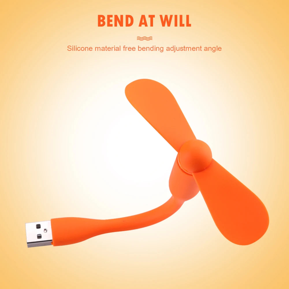 Mini Flexible USB Fan - Bendable Portable Hand Fan for Power Bank, Laptop, PC, and AC Charger - Premium fan from Lizard Vigilante - Just $11.99! Shop now at Lizard Vigilante