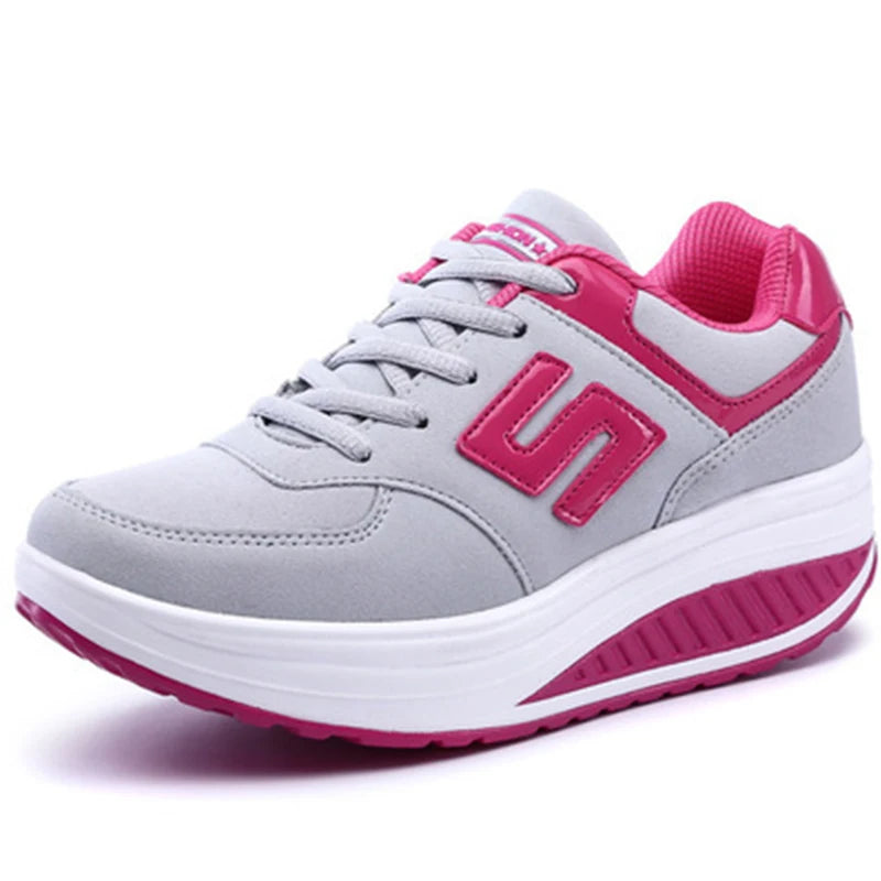 Women's Sneakers Platform Wedge Light Weight zapatillas Running Shoes For Woman Swing Shoes Breathable Sports Slimming - Premium  from Lizard Vigilante - Just $48.99! Shop now at Lizard Vigilante