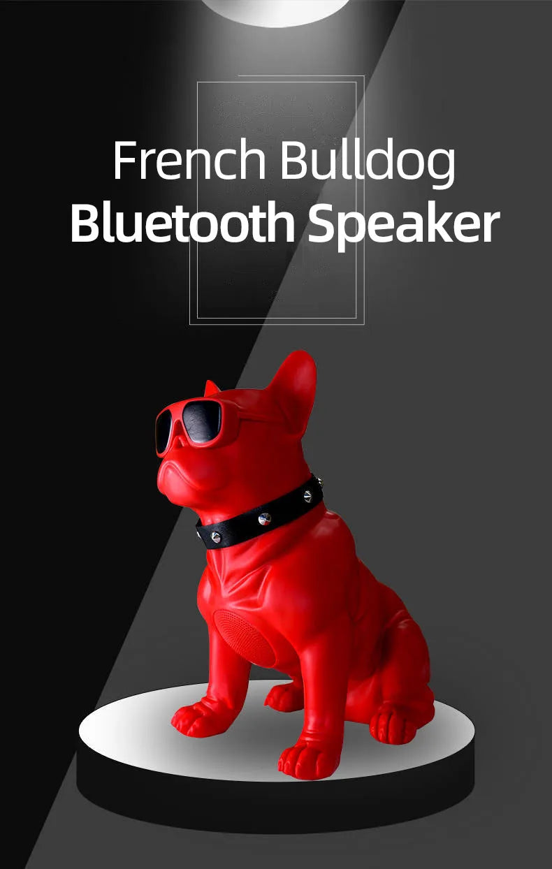 2023 Wireless Bluetooth Speaker  French Bulldog cumputer speakers Portable Stereo Super Bass USB AUX Outdoor Full Dog Subwoofer