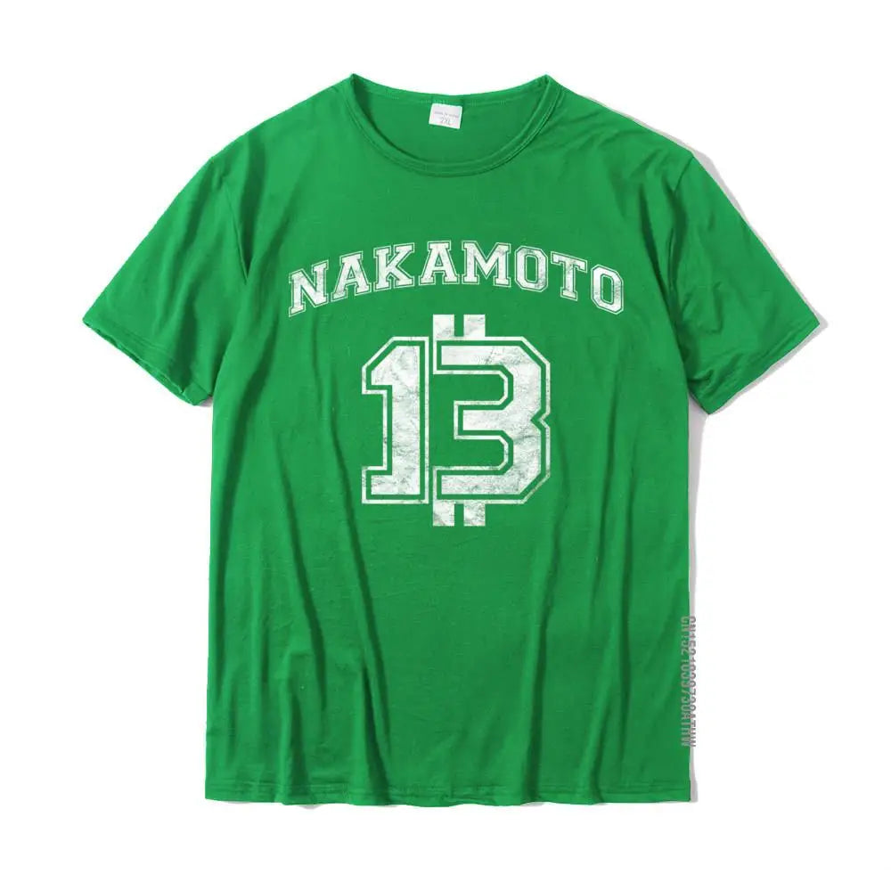 Satoshi Nakamoto Bitcoin Distressed Logo T Shirt Oversized Cotton Casual Streetwear Tee