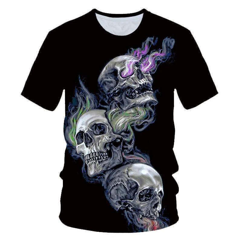 Weed Men's T-shirt Cool Fresh Green Pot Leaves Skull Full Print 3D T-shirt Loose Funny Natural XXS-6XL - Lizard Vigilante