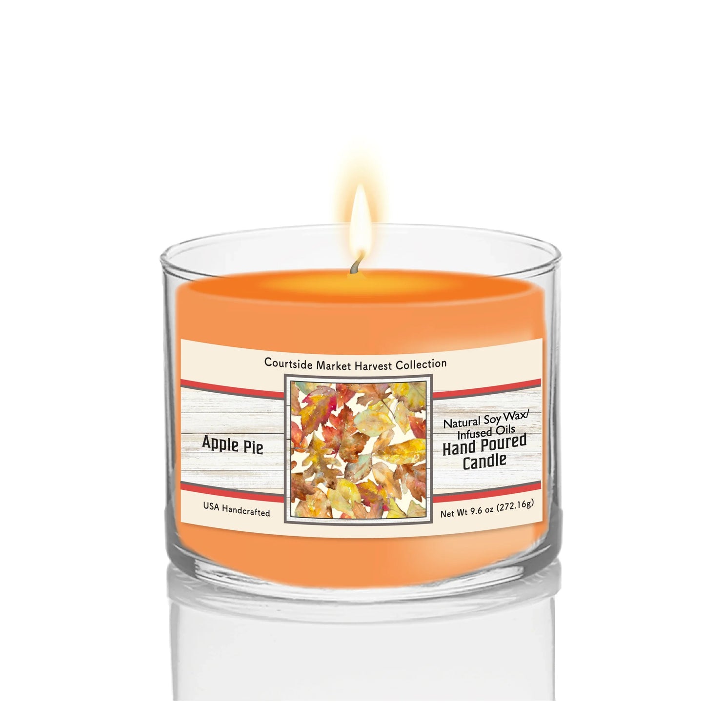 TD Courtside Market Scattered Autumn Leaves Scented Candle Soy Wax in Glass Jar