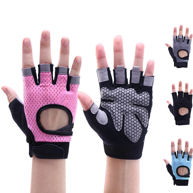 Coolfit Breathable Fitness Gloves Weight Lifting For Heavy Exercise Sport Gym Gloves Women Body Building Non-Slip Half Finger - Premium fitness gloves from Lizard Vigilante - Just $18.99! Shop now at Lizard Vigilante