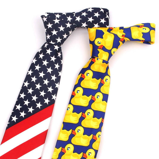 Men Women Flag Printed Tie Casual Mens Ties Funny Tie Fashion Skinny Necktie For Wedding Party - Lizard Vigilante