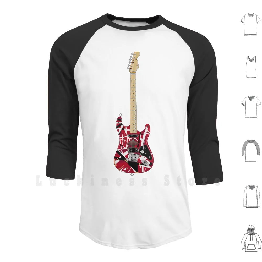 EVH Rock Hoodie with Guitar Graphics – Van Halen Vibes for Diehard Fans - Premium hoodie from Lizard Vigilante - Just $32.88! Shop now at Lizard Vigilante