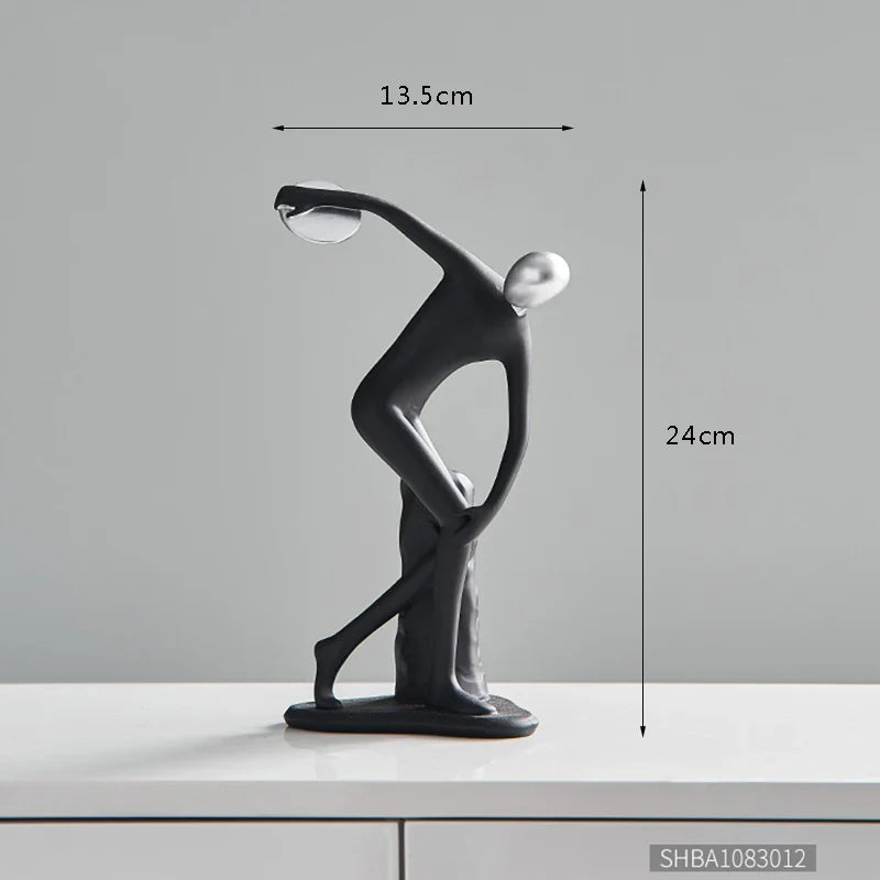 Abstract Sculpture Human Figurines Modern Home Decoration Resin Character Statue Living Room Office Bookshelf Decor Accessories