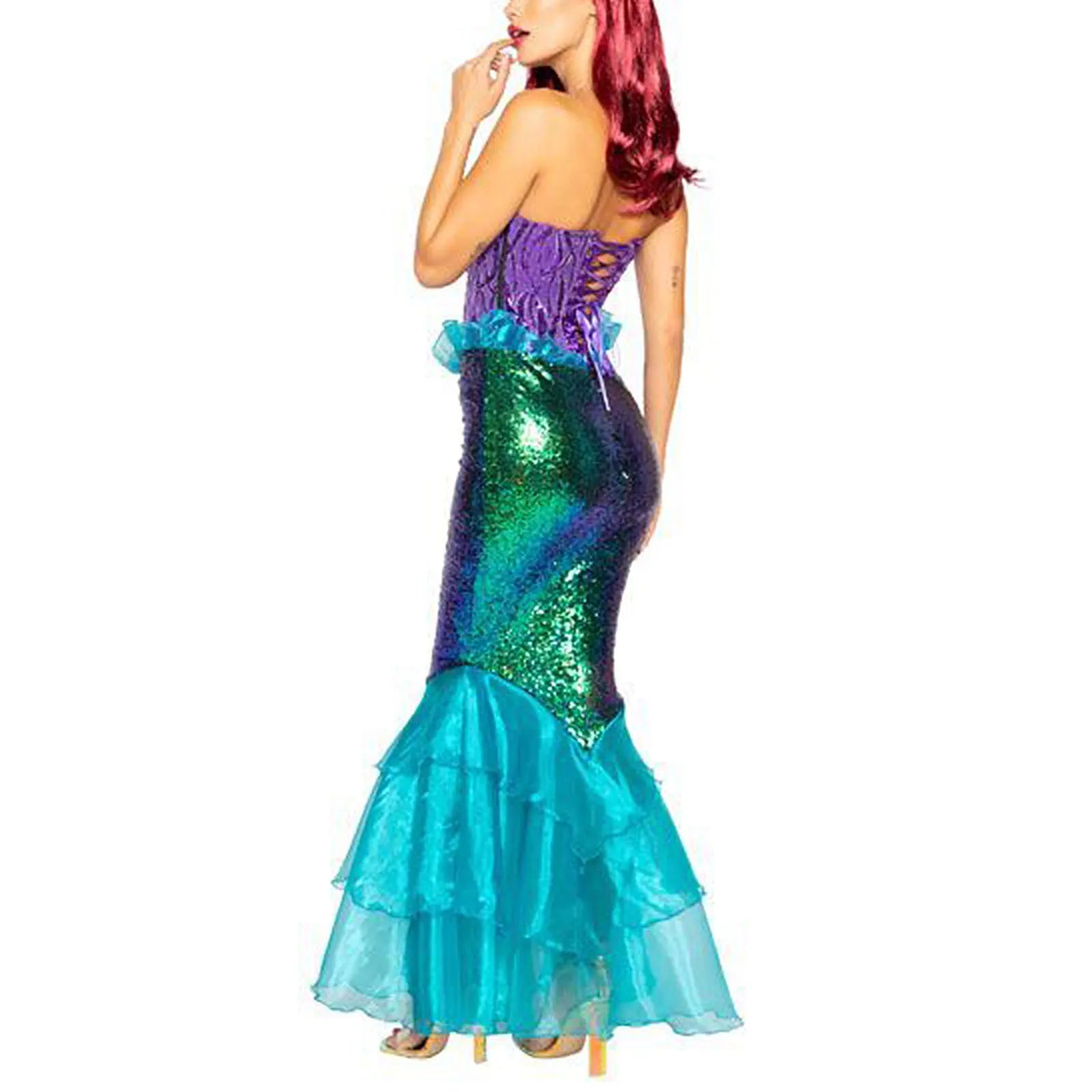 Hirigin Anime Sensual Mermaid Ariel Princess Costume – Adult Women’s Halloween Mermaid Dress - Premium Cosplay Costumes from Lizard Vigilante - Just $44.88! Shop now at Lizard Vigilante