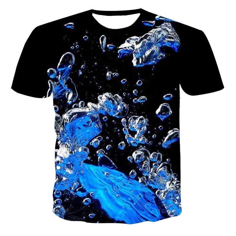 3D Color Fish Graphic T Shirts For Men Summer Fashion Casual Trend funny T-Shirts Personality harajuku Hip Hop Print T-shirt - Lizard Vigilante