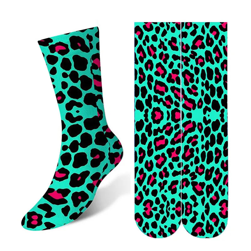 Leopard Snake Sexy Novelty Socks for Women – High Knee Fun & Fashion - Premium socks from Lizard Vigilante - Just $16.99! Shop now at Lizard Vigilante