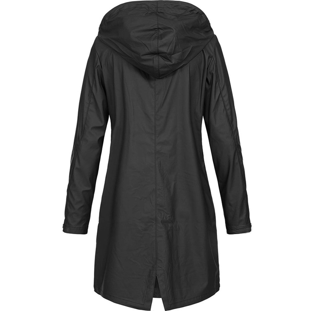 Women's Solid Rain Jacket 2021 Outdoor Hiking Hoodie Waterproof WindProof Long Coat Femme Warm Outwear Plus Size Women Clothing - Premium  from Lizard Vigilante - Just $24.99! Shop now at Lizard Vigilante