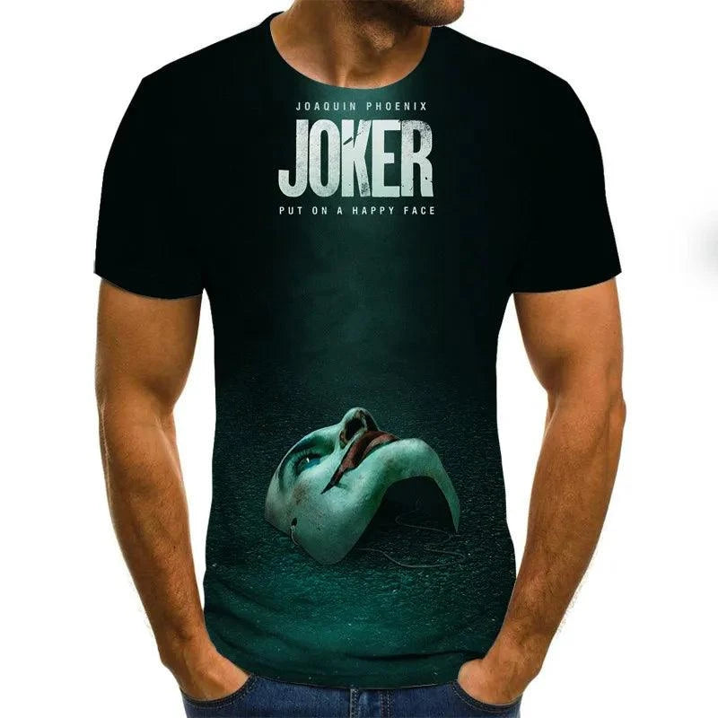 Joker 3D Print T Shirt Men Women Vendetta Tshirt Summer Casual Short Sleeve O-neck Streetwear Tops & Tees - Premium T-shirt from Lizard Vigilante - Just $24.39! Shop now at Lizard Vigilante