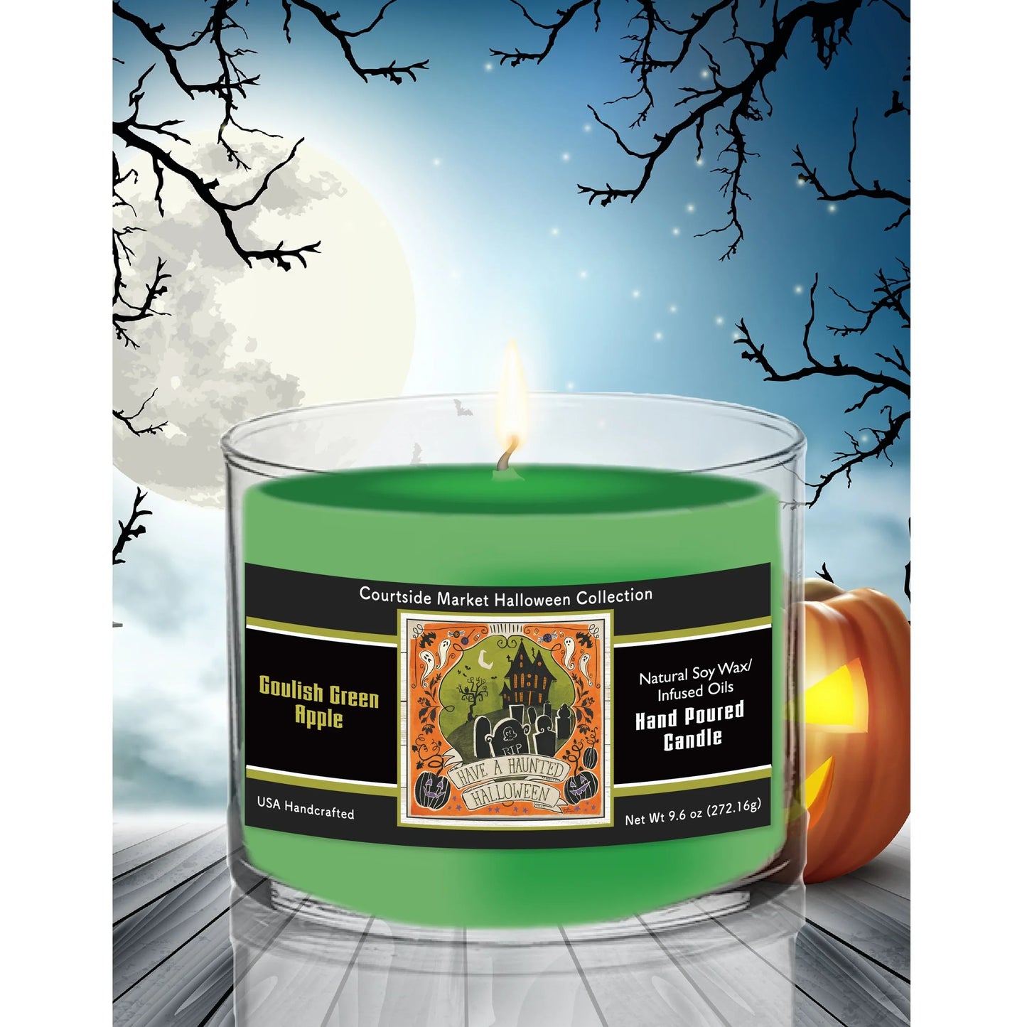 TD Courtside Market Stay Creepy III Soy Wax Scented Candle in Glass Jar