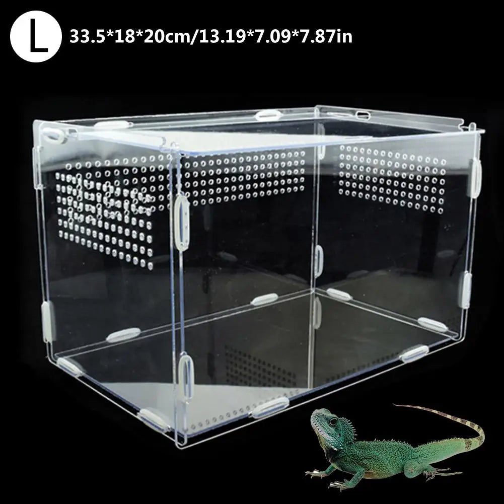 Transparent Acrylic Reptile Breeding Box – Vivarium for Small Reptiles and Insects - Premium breeding box from Lizard Vigilante - Just $19.99! Shop now at Lizard Vigilante