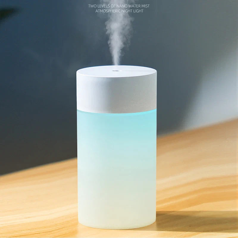 260ML Mini Humidifier USB Ultrasonic Air Humidifier LED Lamp Essential Oil Diffuser Car Purifier Aroma Anion Mist Maker portable