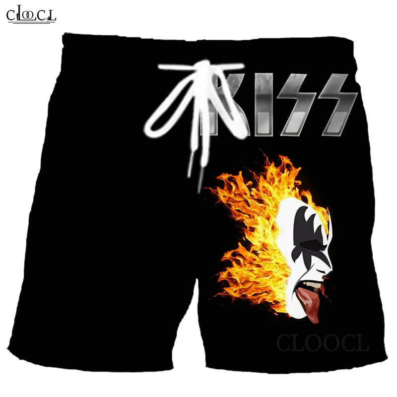 KISS Band 3D Print Men's Summer Fashion Shorts For Comfort - Premium shorts from Lizard Vigilante - Just $30.99! Shop now at Lizard Vigilante