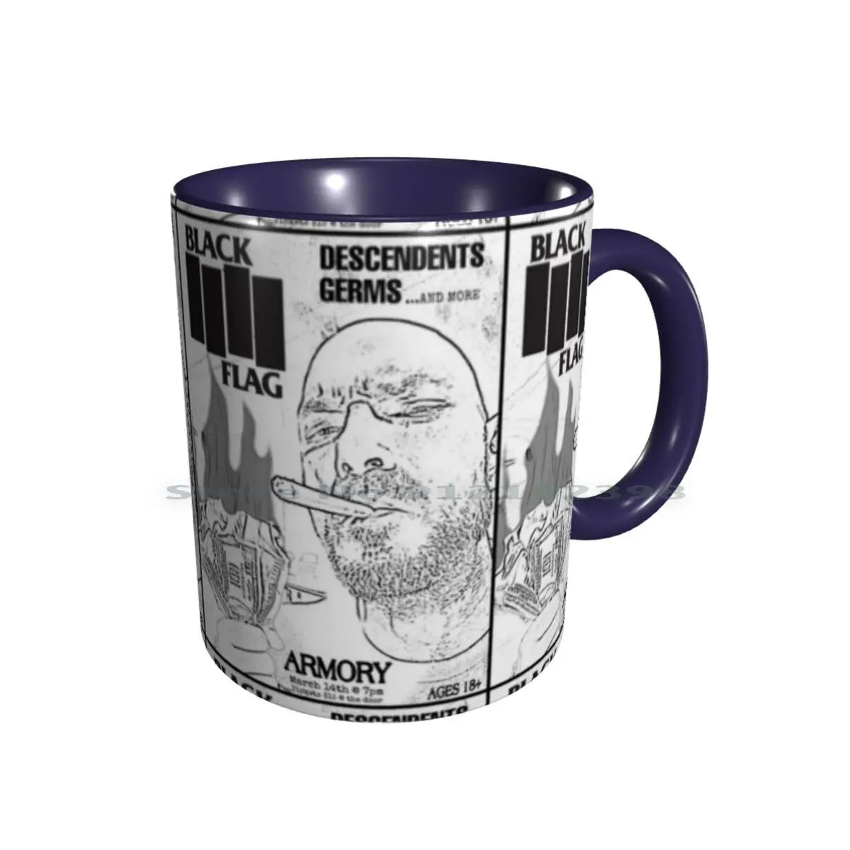 Black Flag Armory Ceramic Mug – Punk, Thrash Metal, and Protest-Themed Coffee Cup - Premium Ceramic Mugs from Lizard Vigilante - Just $22.88! Shop now at Lizard Vigilante