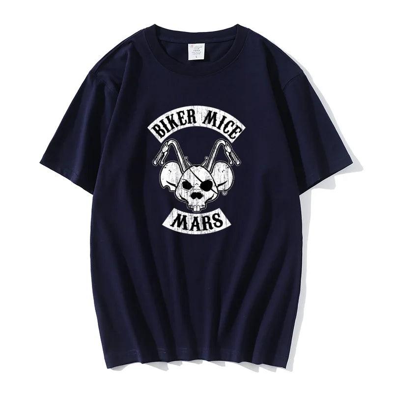 Biker Mice Mars Skull T Shirt Pirates Mouse Motorcycle Cool Tshirts Funny Mens Retro Skull Head T-Shirts 3D - Lizard Vigilante