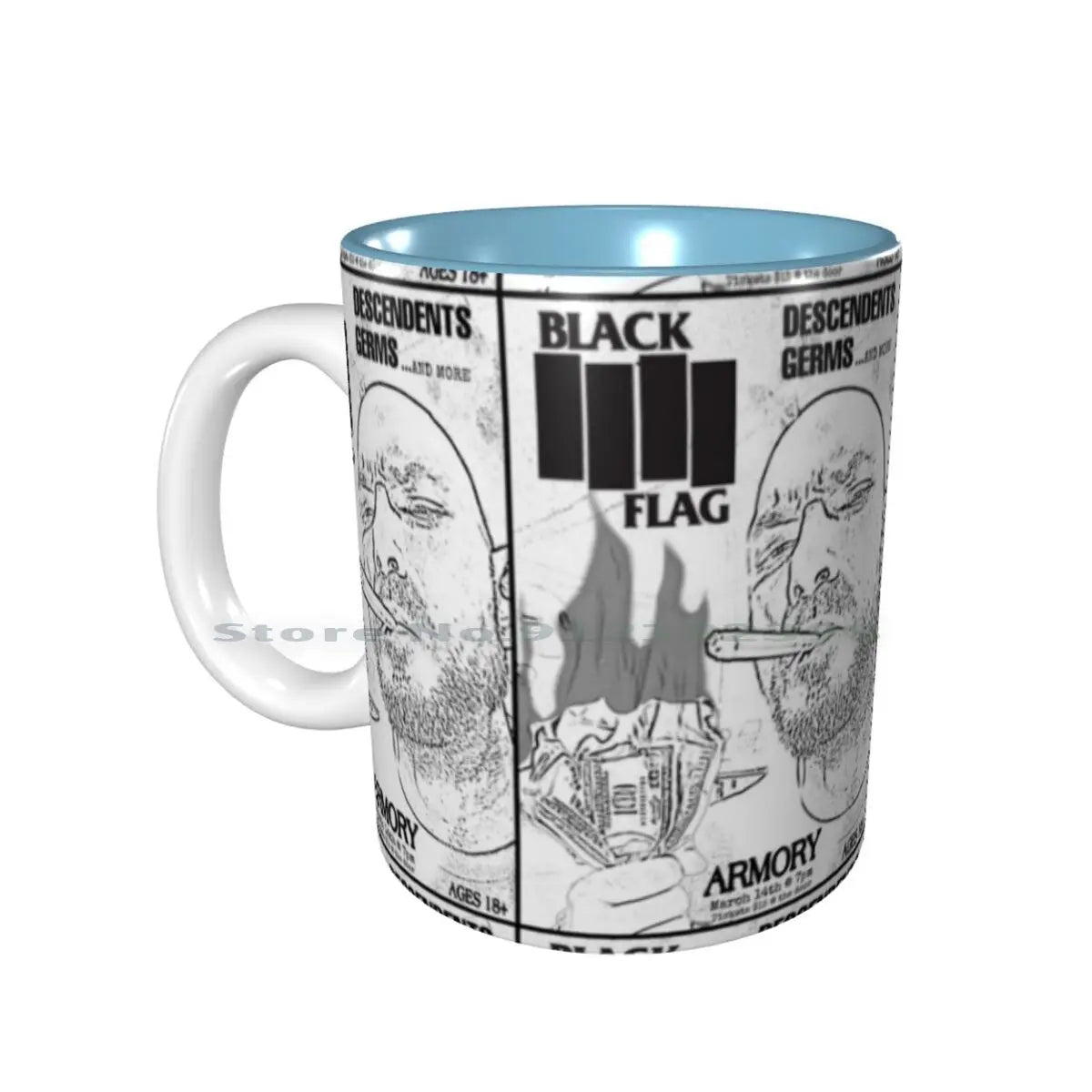 Black Flag Armory Ceramic Mug – Punk, Thrash Metal, and Protest-Themed Coffee Cup - Premium Ceramic Mugs from Lizard Vigilante - Just $22.88! Shop now at Lizard Vigilante