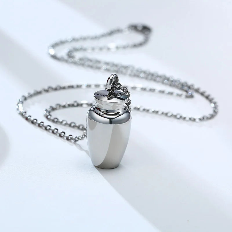 Vnox Openable Earthen Jar Columbarium Shape Pendant for Men Women,Stylish Perfume Holder Ashes Cremation Urn Punk Rock Necklace - Premium  from Lizard Vigilante - Just $18.99! Shop now at Lizard Vigilante