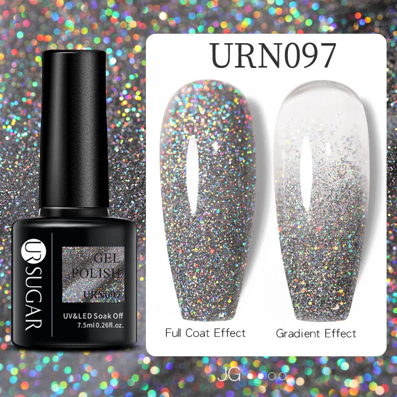 UR SUGAR 7.5ml Nude Glitter Color Gel Nail Polish Winter Warm Color Series Semi-permanent Varnish Professionals Manicure