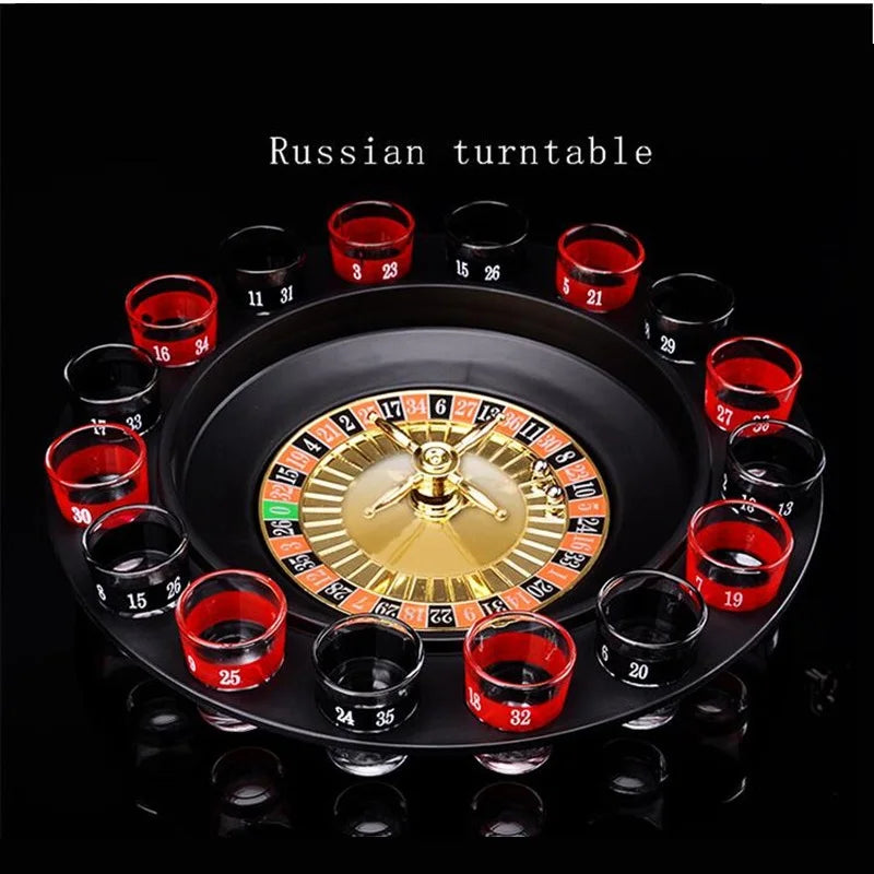 Russian Roulette Turntable Shot Spinner – 16-Glass Party Game for Savage Nights, Metal Mayhem & Zero Regret - Premium game from dsers - Just $29.99! Shop now at Lizard Vigilante