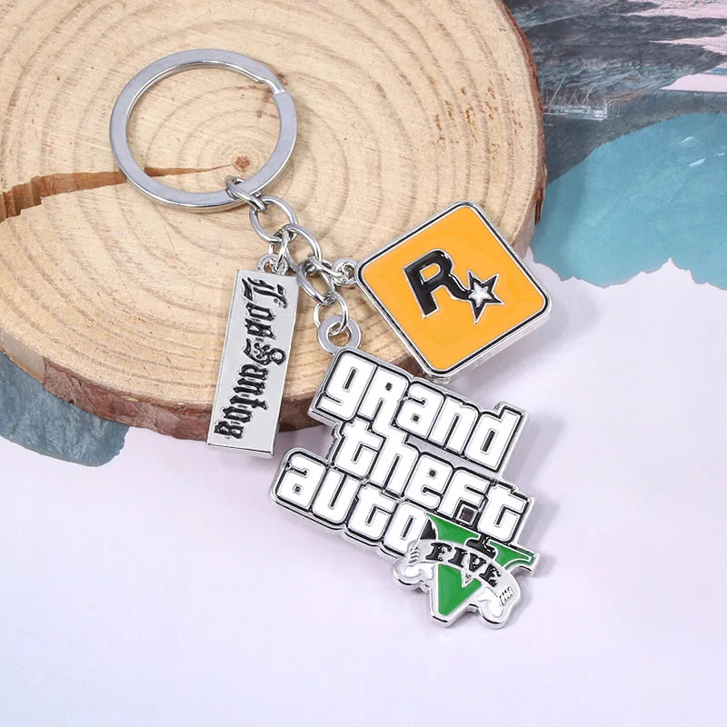 Zinc GTA5 Keychain Grand Theft Auto 5 Game PS4 - Premium keychain from Lizard Vigilante - Just $12.99! Shop now at Lizard Vigilante