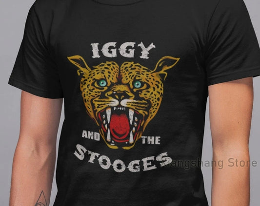 Iggy And The Stooges Cheetah T-Shirt Limited Edition Vintage Style Design Unisex T-Shirt 70s Rock and Roll Punk Rock T-Shirt - Premium T-Shirt from Lizard Vigilante - Just $24.99! Shop now at Lizard Vigilante