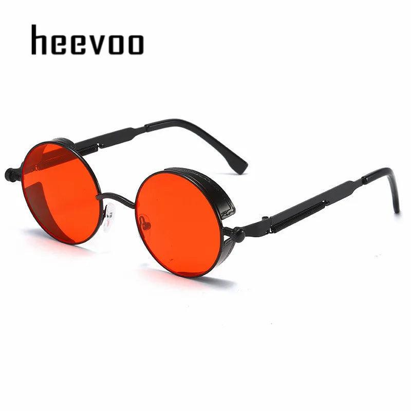 Metal Steampunk Sunglasses Men Women Fashion Round Glasses Brand Designer Vintage Sun Glasses High Quality Oculos de sol 2024 - Lizard Vigilante