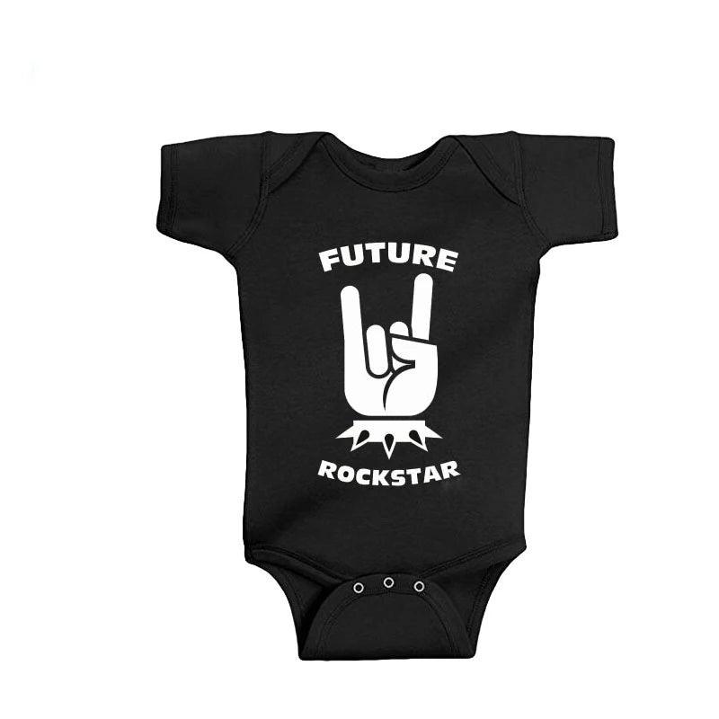 New Arrival Baby Clothes Rock Black Cotton Short Sleeve Baby Bodysuit Baby Boys Girls Clothes Funny Baby Clothing 0-18M - Premium baby clothes from Lizard Vigilante - Just $22.49! Shop now at Lizard Vigilante