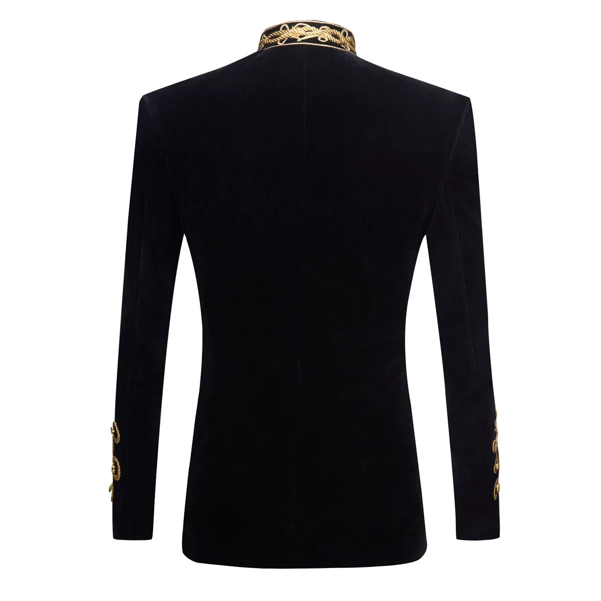 Mens Black Gold Embroidery Velvet Suit Blazer Party Banquet Stage Clothes for Singers Men High Quality Handmake blazer masculino - Premium  from Lizard Vigilante - Just $182.99! Shop now at Lizard Vigilante