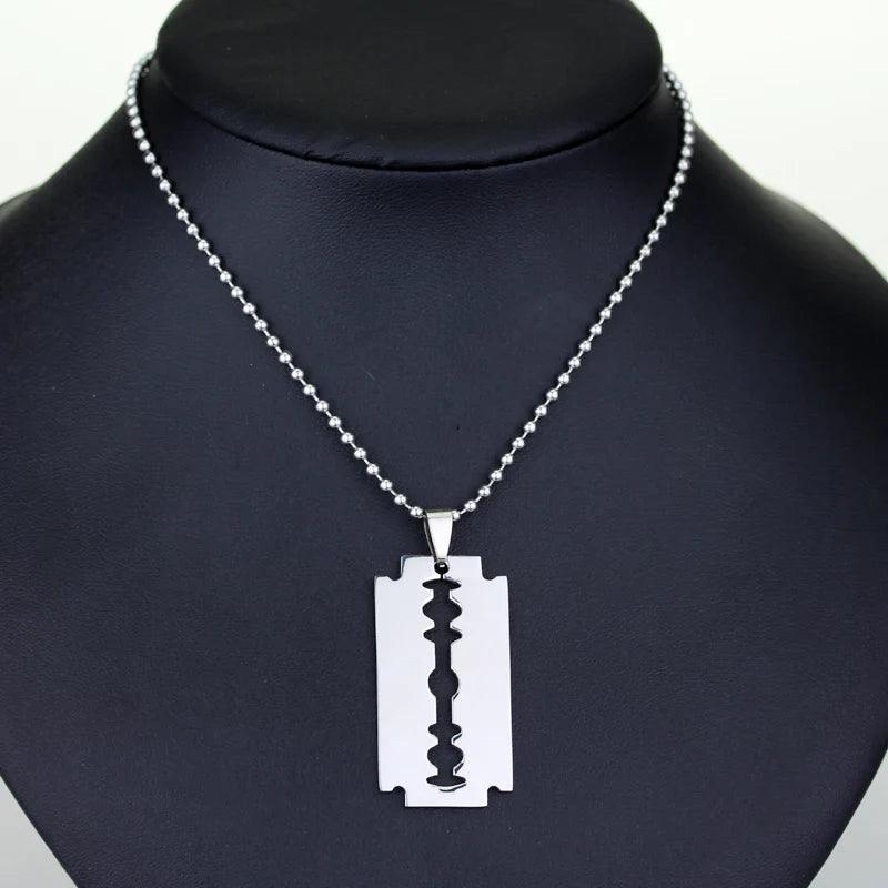 Metal Rock Band Judas Priest Blade Razor Shape Pendant Batman Necklace Long Chain Men Metal Necklace - Lizard Vigilante