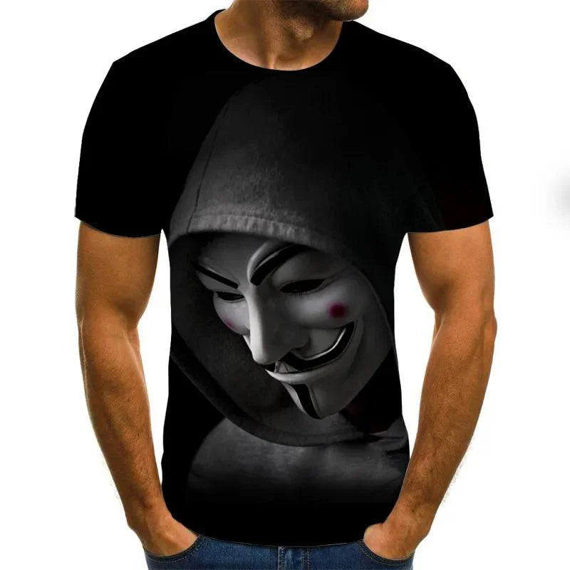 Joker 3D Print T Shirt Men Women Vendetta Tshirt Summer Casual Short Sleeve O-neck Streetwear Tops & Tees - Premium T-shirt from Lizard Vigilante - Just $24.39! Shop now at Lizard Vigilante