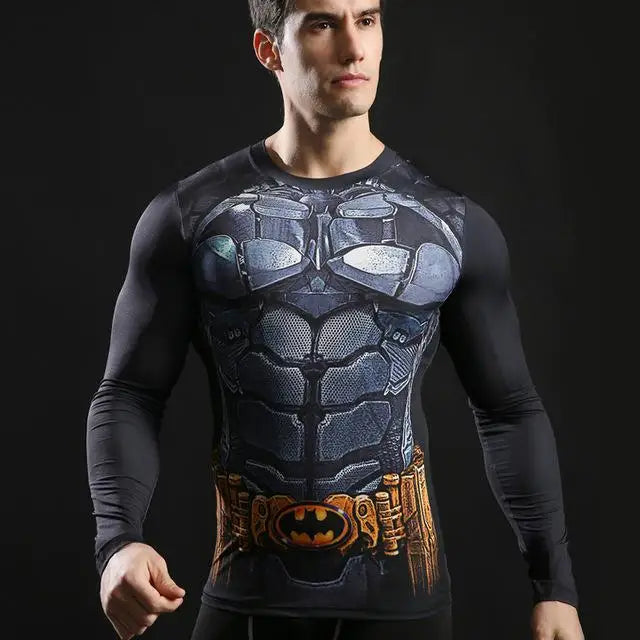 Superheroes 3D Printed Tshirts Men Compression Shirts Long Sleeve Tops Fitness T-shirts Novelty Slim Tights Tee Male Cosplay Costume - Premium  from Lizard Vigilante - Just $23.99! Shop now at Lizard Vigilante