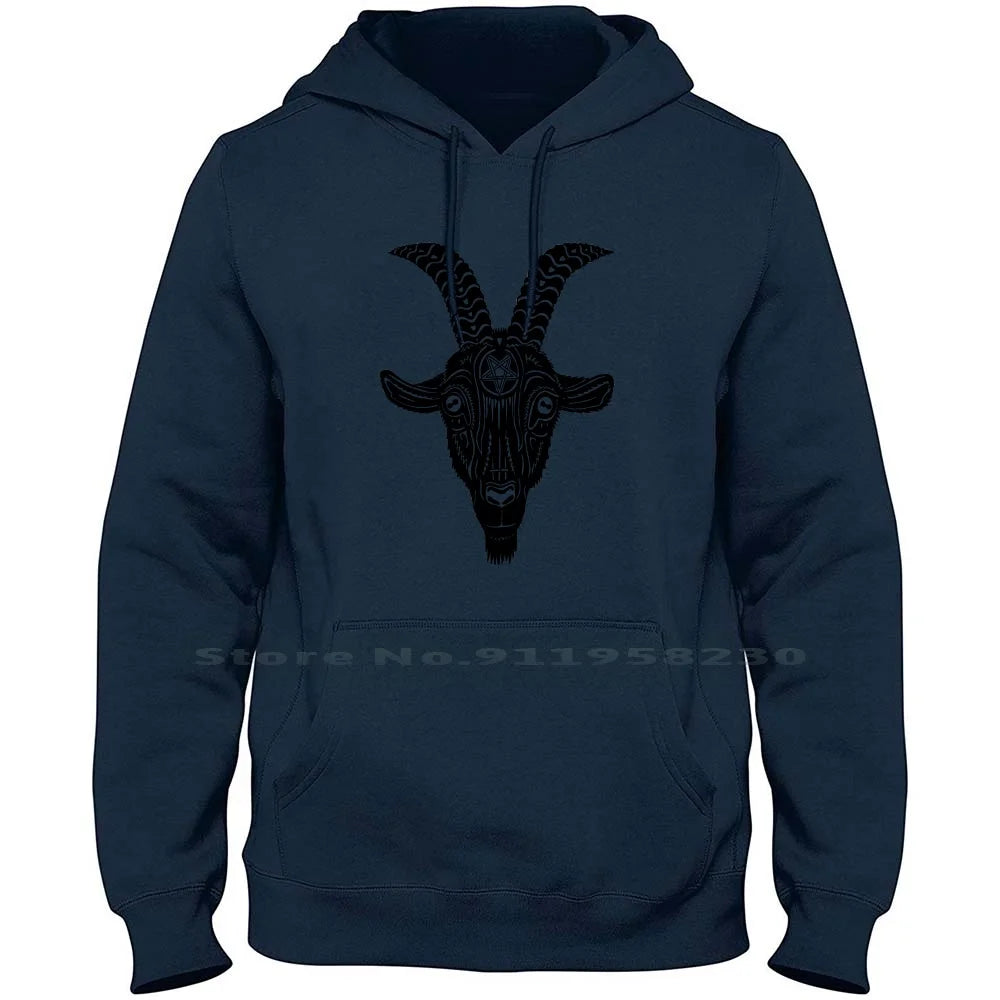 Midnight Feast Black Metal Goat Hoodie – Gothic Nightcore Edition for Fans of Delicious Darkness - Premium hoodie from Lizard Vigilante - Just $35.99! Shop now at Lizard Vigilante