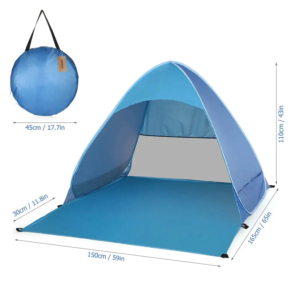 Lixada Automatic Instant Pop Up Beach Tent Lightweight Outdoor UV Protection Camping Fishing Tent Cabana Sun Shelter