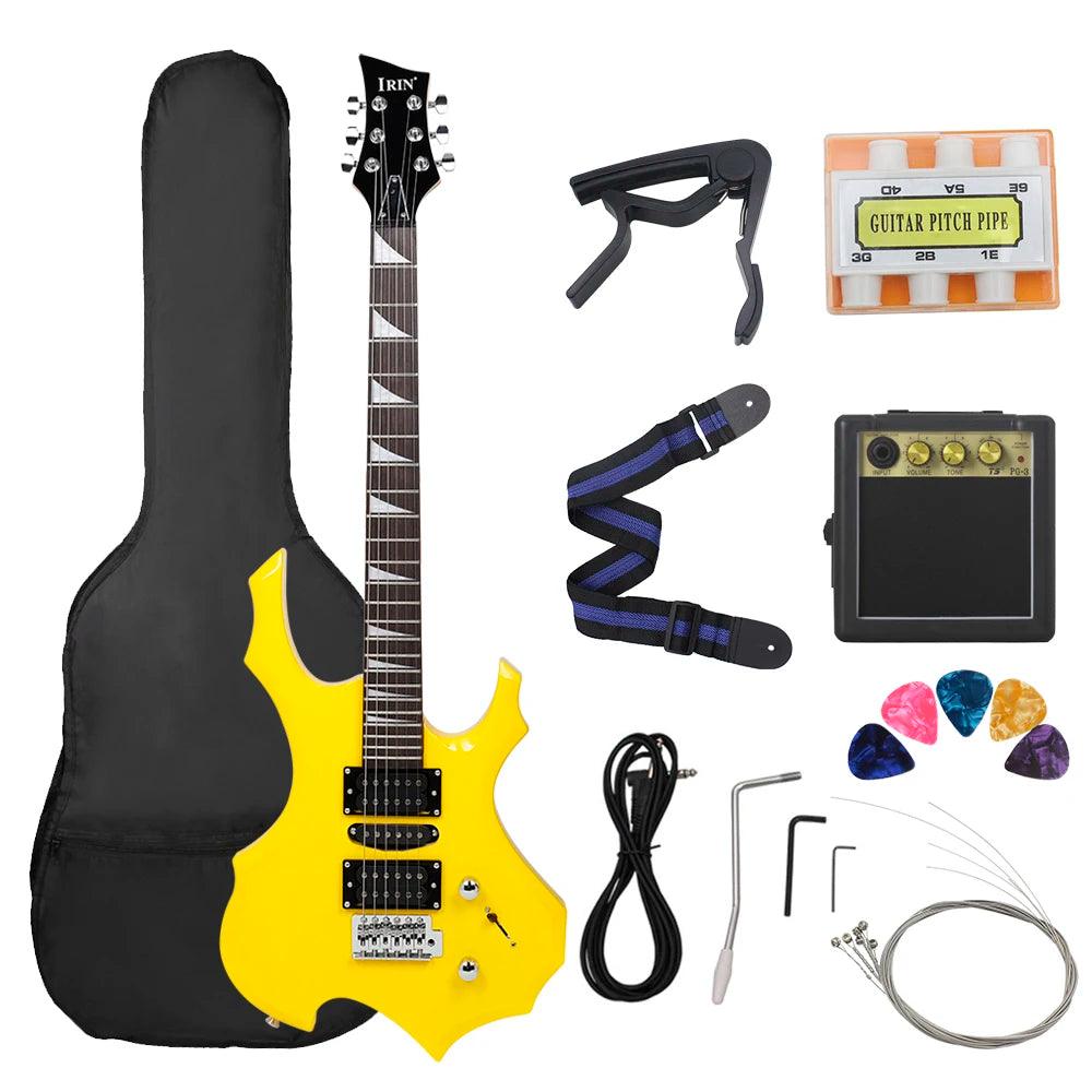 IRIN 24 Frets 6 Strings Electric Guitar Maple Body Electric Guitar Guitarra With Bag Speaker Necessary Guitar Parts & Accessories - Lizard Vigilante