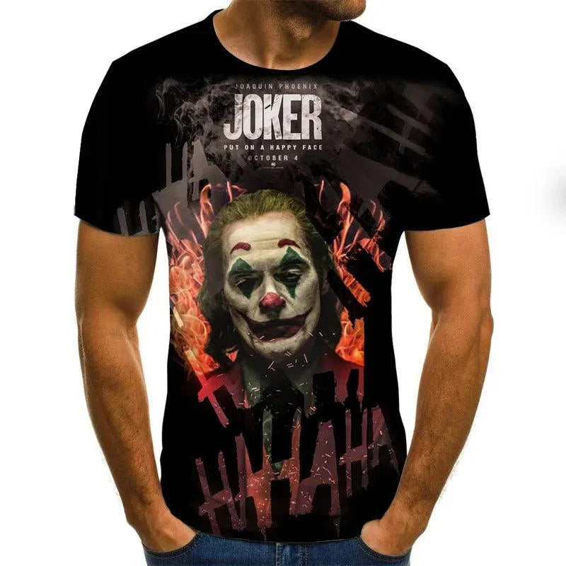 Joker 3D Print T Shirt Men Women Vendetta Tshirt Summer Casual Short Sleeve O-neck Streetwear Tops & Tees - Premium T-shirt from Lizard Vigilante - Just $24.39! Shop now at Lizard Vigilante