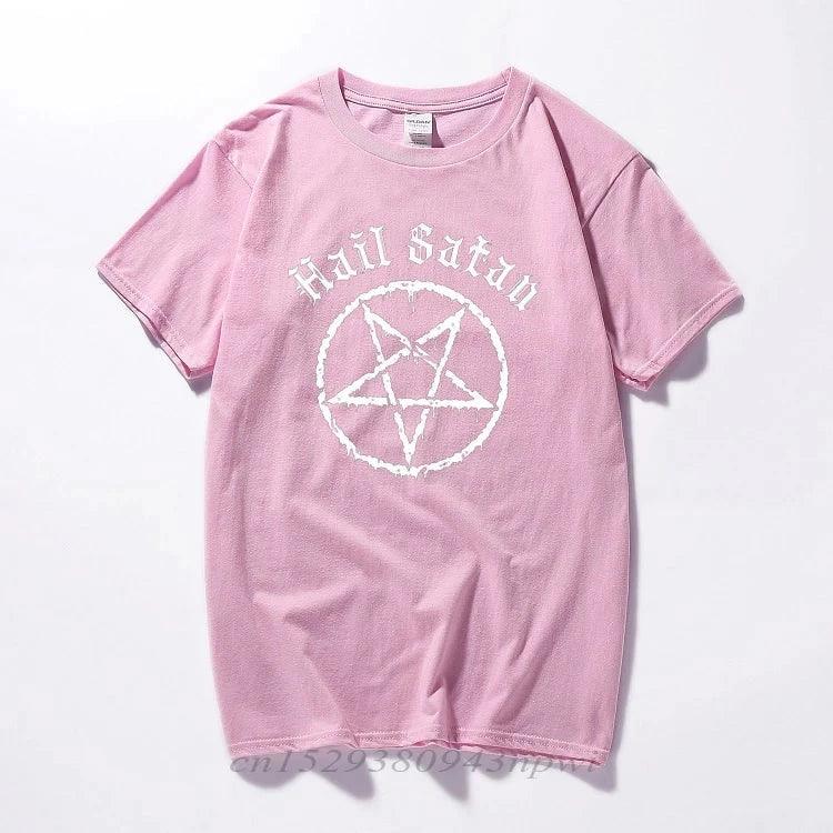 Hail Satan T-Shirt Pentagram - Lizard Vigilante