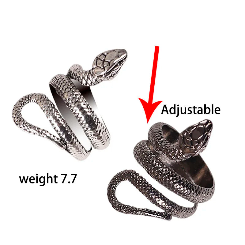Fashion Retro Snake Ring Hip Hop Rock Men And Women Jewelry Adjustable Opening Ring - Premium  from Lizard Vigilante - Just $5.99! Shop now at Lizard Vigilante