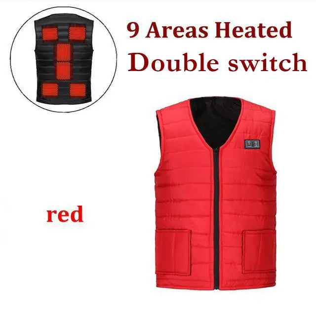 Men's Smart Heating Cotton Vest - 9 Heating Areas for Ultimate Warmth | Casual Flexible Thermal Jacket (M-7XL) - Premium heated vest from Lizard Vigilante - Just $46.88! Shop now at Lizard Vigilante