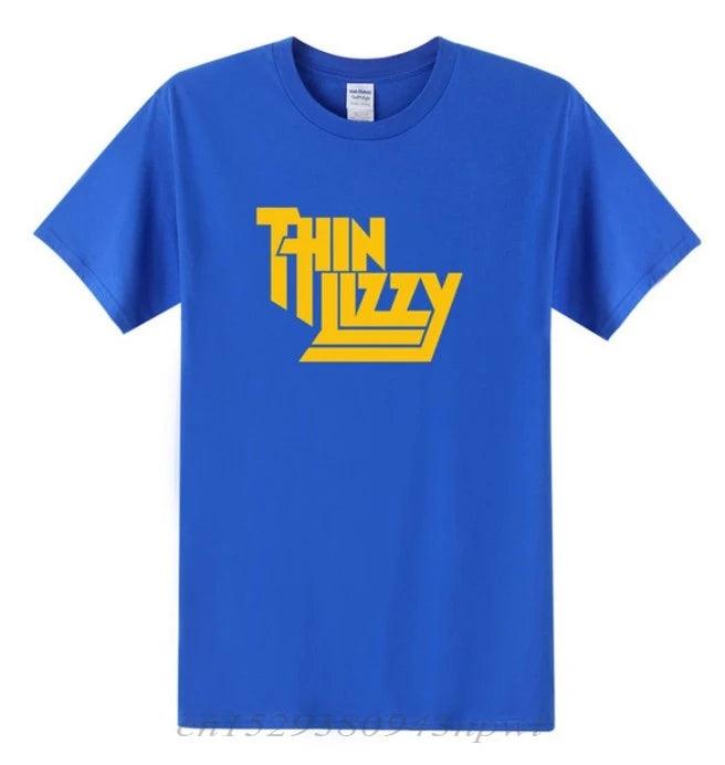 Thin Lizzy Heavy Metal Rock Band T Shirt Men Tops Music Singer T-shirt Short Sleeve Cotton O-neck Tee Top Clothes - Premium T-shirt from Lizard Vigilante - Just $22.99! Shop now at Lizard Vigilante