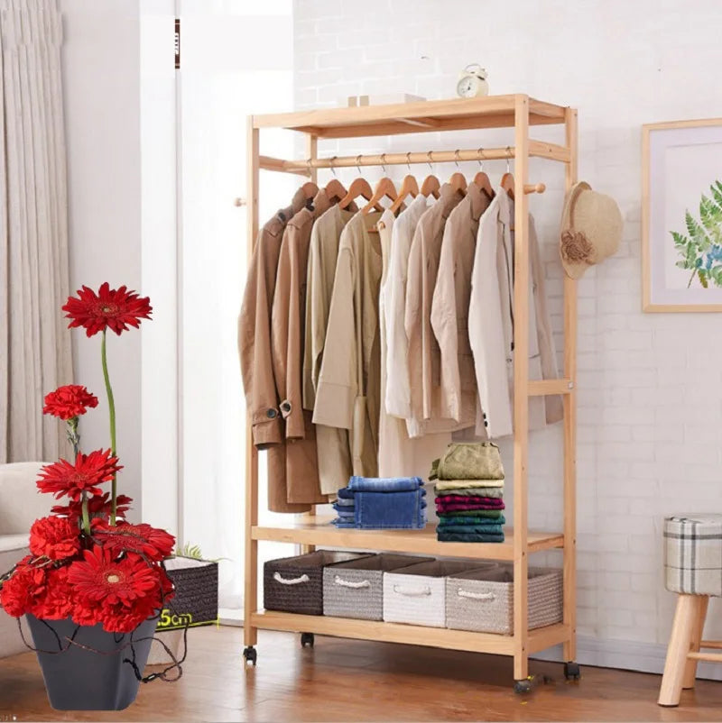 Rolling Clothes Racks Garment Racks Hanging Heavy Duty with Shoe Clothing Storage Organizer Shelves - Premium  from Lizard Vigilante - Just $91.99! Shop now at Lizard Vigilante