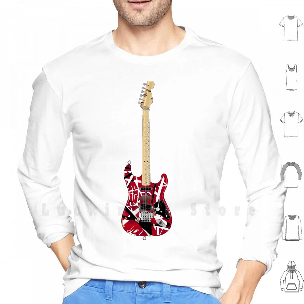 EVH Rock Hoodie with Guitar Graphics – Van Halen Vibes for Diehard Fans - Premium hoodie from Lizard Vigilante - Just $32.88! Shop now at Lizard Vigilante