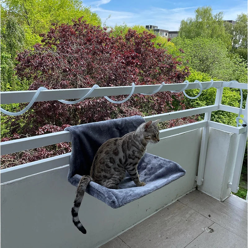 Luxury Pet Cat Radiator Hammock Bed - Winter Warm Fleece Basket with Metal Frame for Cozy Cat Naps - Premium  from Lizard Vigilante - Just $48.88! Shop now at Lizard Vigilante