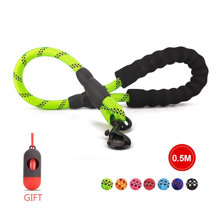 Reflective Strong Dog Leash 1.5M Long - Heavy Duty Nylon Rope Leash with Padded Handle for Comfortable Training and Walking - Premium pet leash from Lizard Vigilante - Just $18.88! Shop now at Lizard Vigilante